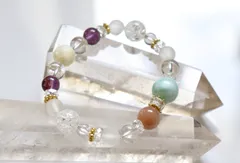 天然石ラリマーとアメジストガーデンエレスチャルのブレスレット/23