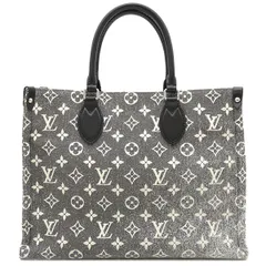 ルイヴィトン LOUIS VUITTON 2WAYバッグ オンザゴー MM レザー モノグラムジャガードデニム モノグラムジャガードデニム シルバー金具 ハンドバッグ ショルダーバッグ トートバッグ  M46448 RFID 【保存袋】【中古】
