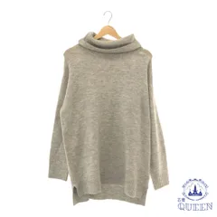 ☆美品☆ CINEMA CLUB シネマクラブ トップス ニットセーター チュニック タートルネック ゆったり 長袖 レディース グレー M 901-9873 送料無料 古着