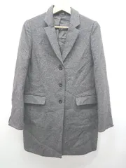 ◇ COMME CA DU MODE コムサデモード ウール混 長袖 コート ダークグレー レディース P  【1407260024408】