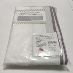 イニコライフ 着物収納ケース 通気性の良い 厚手不織布製 前面活性炭シート入 底板 持ち手 透明窓 小物入れ 名前・防虫剤ポケット付き 軽量 使わない時は小さく畳める(藤色)