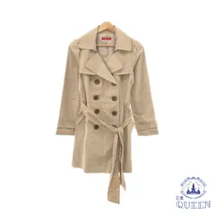 ☆美品 Apuweiser-riche アプワイザーリッシェ トレンチコート シンプル おしゃれ 長袖 レディース ベージュ 2 901-11338 送料無料 古着