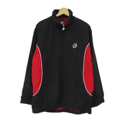 リーボック ジップアップジャケット スポーツウエア アウター メンズ USA Mサイズ ブラック×レッド Reebok 【中古】