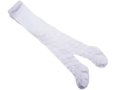 【在庫処分】フォーマル ベビー・子供用タイツ cocobambi 白 フィロワ 85cm Filloie スベリ止め付、リボン付