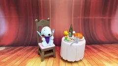 PEANUTS　スヌーピー　ミニチュア　フィギュア　スヌーピーの世界　dinner begin