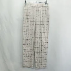 ◇ ⊂◎●未使用● GLOBAL WORK グローバルワーク ウエストゴム チェック柄 テーパードパンツ サイズS ベージュ系 レディース E  【1502060014700】