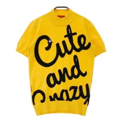 サイズ：M LE COQ GOLF ルコックゴルフ  モックネック 半袖ニットセーター  イエロー系 [240101366943] ゴルフウェア レディース ストスト