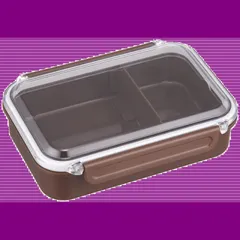 【在庫処分】ブラウン 650 日本製 弁当箱 燕三条製 ボックス レノン ランチ 幅185×奥行135×高さ55mm パール金属 D-2322
