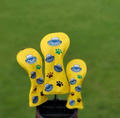 【大人気新製品3点セット】かわいいファットキャットゴルフヘッドカバー黄色