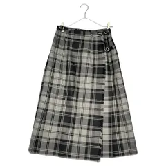 O'NEIL OF DUBLIN(オニールオブダブリン) plaid wrap skirt チェック柄 ラップ スカート 8 グレー×ブラック BEAMS等取扱