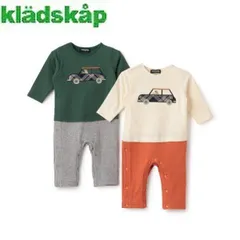 新品 クレードスコープ kladskap 2024年秋冬 車アップリケ長袖カバーオール 70cm 2色展開 単品販売 ロンパース こども服 ベビー 新生児