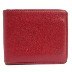 IL BISONTE イルビゾンテ レザー 二つ折り財布 レッド ※中古