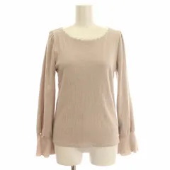 プロポーション ボディドレッシング PROPORTION BODY DRESSING 22AW カットソー リブニット パール 長袖 パフスリーブ M ピンクベージュ /☆Gのサムネイル