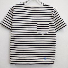 ORCIVAL ボートネック ポケット付き ボーダー 0 半袖Ｔシャツ カットソー キナリ ネイビー レディース オーシバル/オーチバル【中古】4-0820S♪