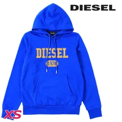 新品・未使用 ディーゼル DIESEL [XSサイズ] プルオーバースウェットパーカー メンズ クラック加工ロゴプリント 長袖 S-GINN-HOOD-K25