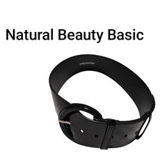 Natural Beauty Basic  レディース ベルト  黒 ブラック エナメル