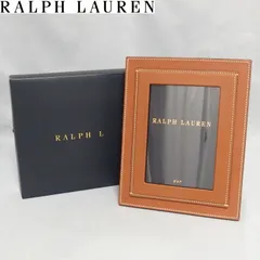 美品★RALPH LAUREN HOME BRENNAN LEATHER FRAME サドル フォトフレーム 写真立て ブレナン レザー フレーム ラルフローレン ホーム★