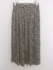 ◇ PAGEBOY ALICIA 豹柄 レオパード ロング プリーツ スカート サイズF ライトベージュ系 ブラック レディース P  【中古】 【1210070006379】のサムネイル