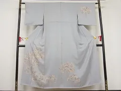 平和屋-こころ店■訪問着　絞り　刺繍　枝花文　金彩　正絹　逸品　AAAG4688Abr