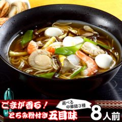 ラーメン お取り寄せ あんかけ 五目ラーメン 8人前 詰め合わせ ゴマ風味 ショウガ 米酢入り 311kcal 本場九州 らーめん お試しセット ご当地 ギフト 御中元 内祝 保存食 ノンフライ RAMEN