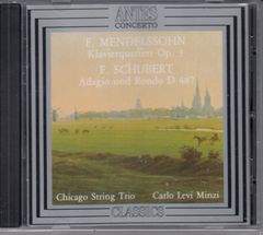 [CD/ANtes]メンデルスゾーン:ピアノ四重奏曲第3番ロ短調&シューベルト:アダージョとロンドD.487/カルロ・レヴィ・ミンツィ(p)&シカゴ弦楽三重奏団
