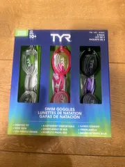 【新品未使用】子供用② TYR スイミングゴーグル 3個セット 交換用ストラップ付（外箱無し）