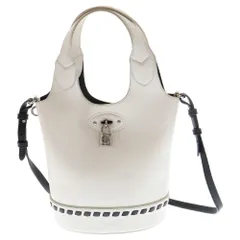 Mulberry (マルベリー) Small Lily Tote 2Way ショルダー付 レザー ミニ トートバッグ ホワイト レディースのサムネイル