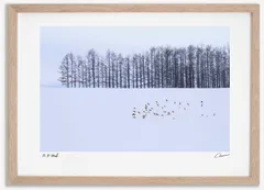 アートフォト 絵画 冬景色。 高橋真澄/インテリア 額入り 額装込 風景画 油絵 ポスター アート アートパネル リビング 玄関 プレゼント モダン アートフレーム 飾る Mサイズ おしゃれ 壁掛け 絵