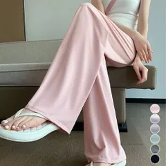 セミワイドパンツ ハイウエスト 美脚 韓国 レディース ボトムス カラーパンツ イージー ストレートパンツ ウエストゴム 着やせ おしゃれ カジュアル 通勤 OL 通学 脚長パンツ 春夏秋 新作 ゆったり ズボン リラックスパンツ 99YTFZ-001