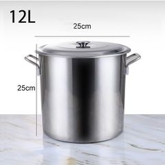 業務用ステンレス寸胴鍋 12L IH対応 炊き出し用 大容量 25cm 調理器具