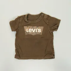 Levi's USED BABY KIDS Tシャツ 半袖Tシャツ プリントTシャツ ロゴプリントTシャツ 80サイズ ベビー服 子ども服 半袖 夏服【LEVI'S リーバイス USED 半袖 Tシャツ 赤ちゃん ブラウン 子ども プリント スナップボタンのサムネイル