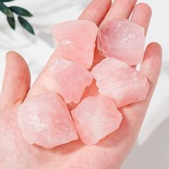 3個セット・マダガスカル産】ローズクォーツ 原石 虹 紅水晶 440g 浄化