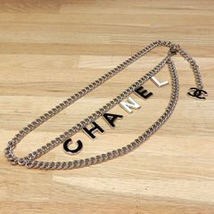 CHANELココマーク3 （3.5 2.5 1.8）シルバーチェーンベルト102 - メルカリ