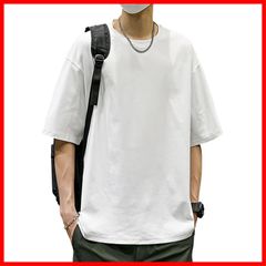 【人気商品】柔らかい 耐久性 オーバーサイズ 無地 通気性 ビッグシルエット 速乾性 おしゃれ 大きいサイズ メンズ メンズ 夏 半袖シャツ 夏服 5色 tシャツ [Pneito]