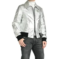 PT TORINO ピーティートリノ / レザージャケット ショートブルゾン ピュアレザー シルバー 411383のサムネイル