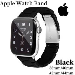 Apple Watch band アップルウォッチ バンド 高級 大人 ブラック