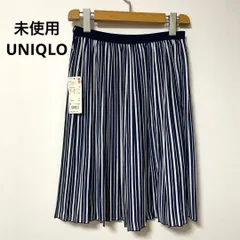 未使用 UNIQLO ユニクロ プリーツスカート S シフォン 腰ゴム 薄手