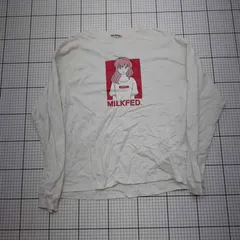 ◇ ⊇ MILKFED. ミルクフェド イラスト付き 長袖 Tシャツ サイズONESIZE ホワイト系 メンズ E  【1509100025962】