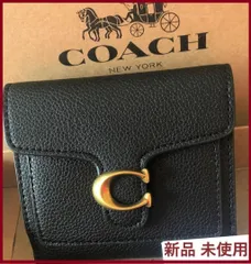 COACH 折り財布 ブラック メンズ レディース コーチ 黒 財布 105n