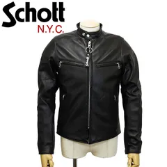 Schott ショット 641Q シングルライダース キルティング 黒 42 schott ショット 641Q 裏キルティング シングル ライダース