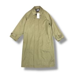 参考上代44000円 未使用品 MAISON SPECIAL Prime-Over Wool Chambray Balmachan Coat バルマカーンコート ステンカラー メゾンスペシャル  11232161214 グリーン