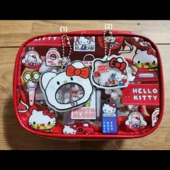 キーホルダー ハローキティ PVC 透明ポーチ 化粧品 バッグ ポーチ 収納バッグ