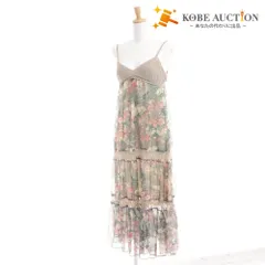 ■ メトリーゼ ワンピース ノースリーブ トップス 総柄 フリル レディース 38 マルチカラー タグ付き 未使用