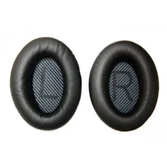 イヤーパッド 左右セット ブラック 交換用 イヤークッション BOSE QC25 QC2 QC15 SoundTrue AE2 ヘッドフォン ヘッドホン[定形外郵便、送料無料]mer001