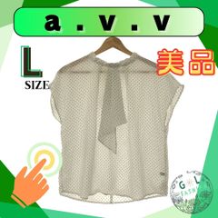 a.v.v アーヴェヴェ トップス シャツ ブラウス 半袖 おしゃれ レディース ドット L