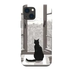 THE DREAMY LIFT iphone ケース アニメ 漫画 猫 かわいい かっこいい 綺麗 萌え 人気 グッズ スマホケース (猫B, iphone 14) 1