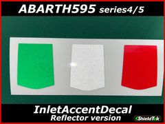 ABARTH595　バンパーインレット　アクセントデカール　リフレクターver