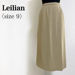 Leilian レリアン ラップデザイン Aライン ロングスカート 9号 ベージュ系 春夏 通勤 オフィス 体型カバー きれいめ レディース