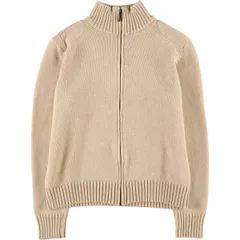 古着 90年代 ラルフローレン Ralph Lauren LAUREN ローレン コットンニットフルジップセーター レディースL相当 ヴィンテージ/eaa499102
