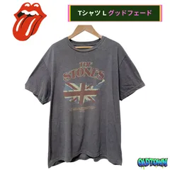 ローリングストーンズ  Tシャツ Lサイズ グレー bravado ブラバド フェード 1981年ツアー ブラバド ユニオンジャック ヴィンテージ 風 The Rolling Stones Y2K ストリート T-Shirt Tee 古着 A527